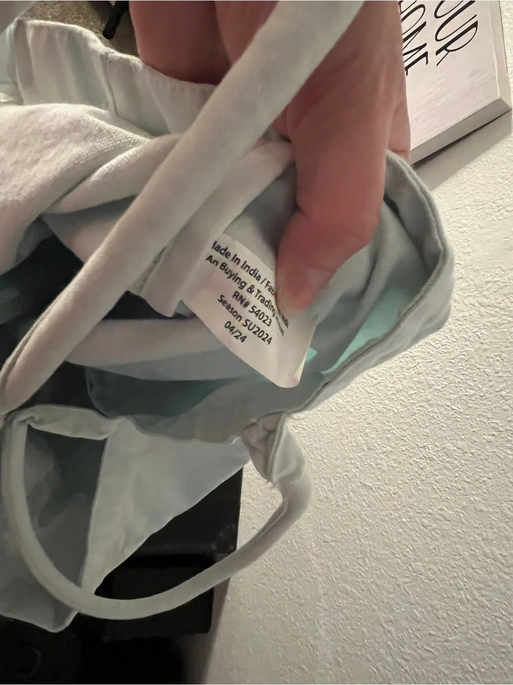 Athleta White to Teal Ombre Canvas Tote